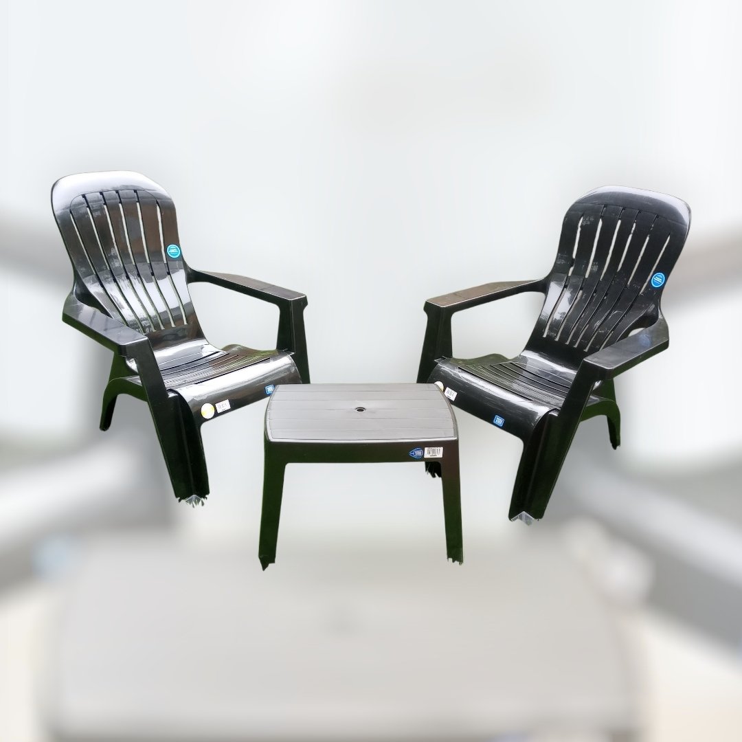 Combo 2 reposeras reforzadas + mesa Bahamas