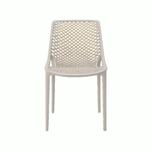 Silla plastica diseño rejilla reforzada